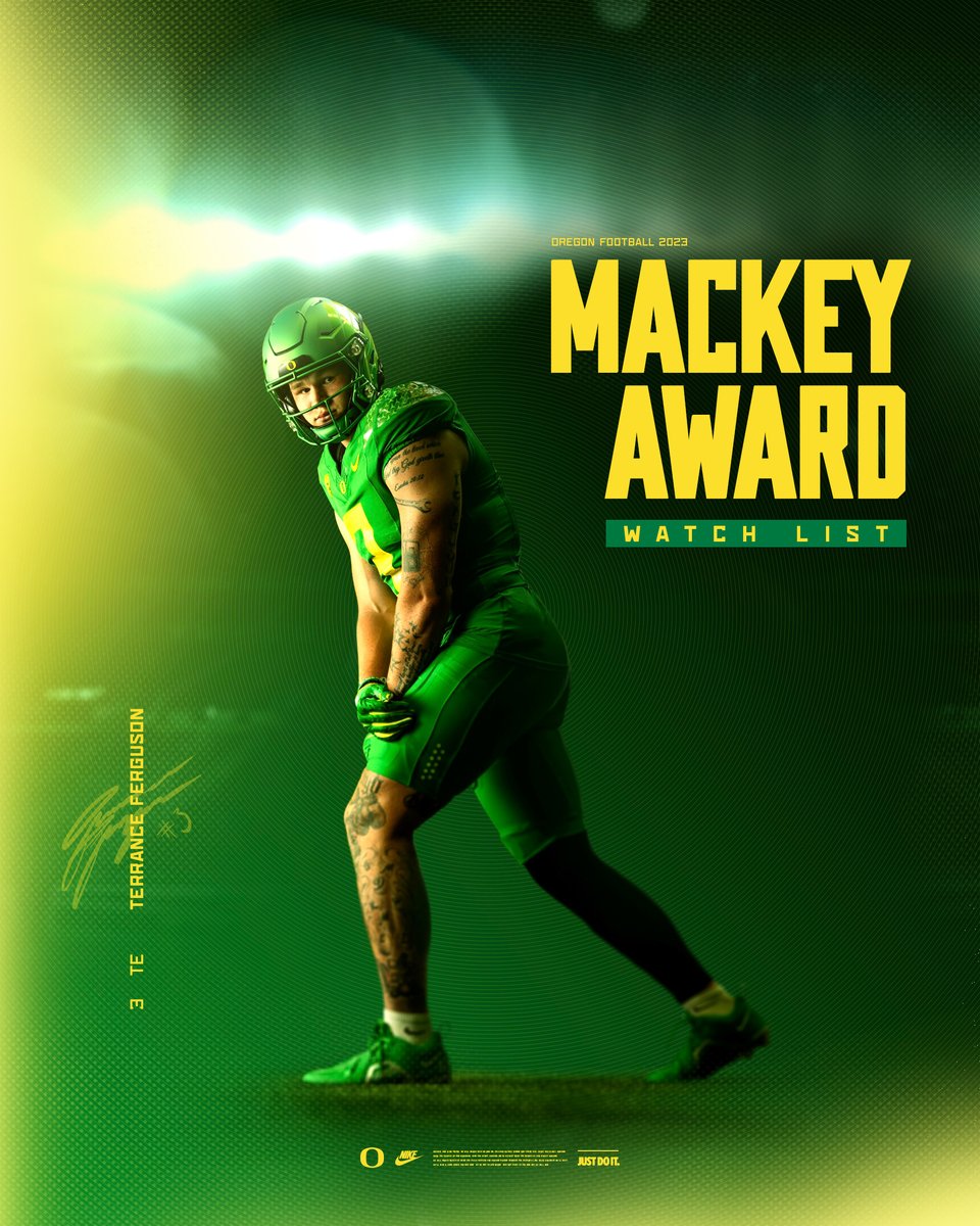 T-Ferg ready for Year 3 🦆

@Tf3four 🤝 <a href="/JohnMackeyAward/">John Mackey Award</a> 

#GoDucks