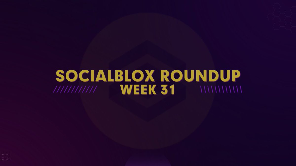 📢 Hey SocialBloxers! Here is our Weekly Roundup for week 31 🚀

We’ll keep it short and sweet this time, but we want to follow up on what we discussed last week.

Click on the thread to get started 🧵🪡