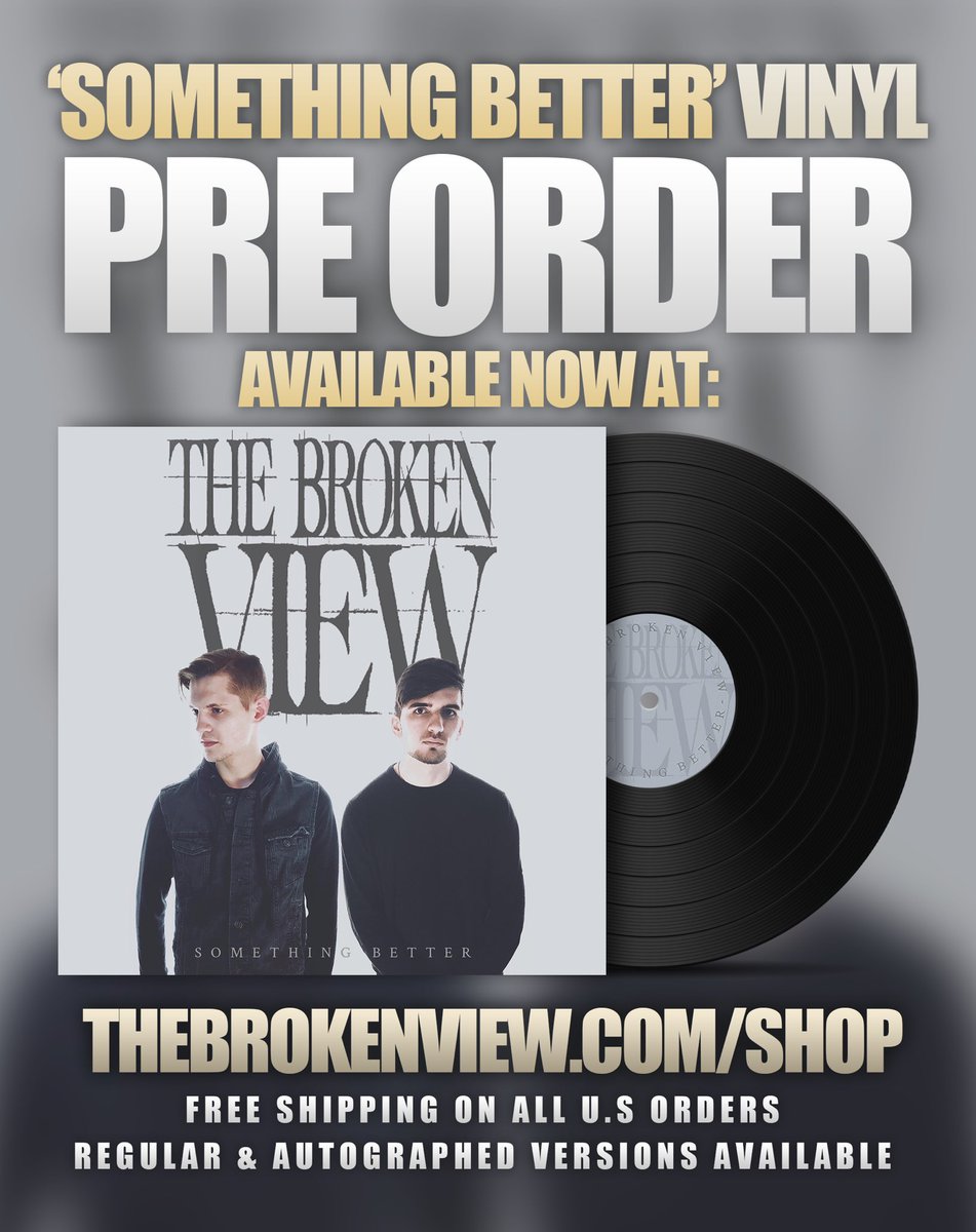 thebrokenview's tweet photo. Pre-Order’s for “Something Better - EP” on #Vinyl are now available at https://t.co/MxJNb4yMvL | Order yours today!
-
#SomethingBetter #thebrokenview https://t.co/YpHa8bagaf