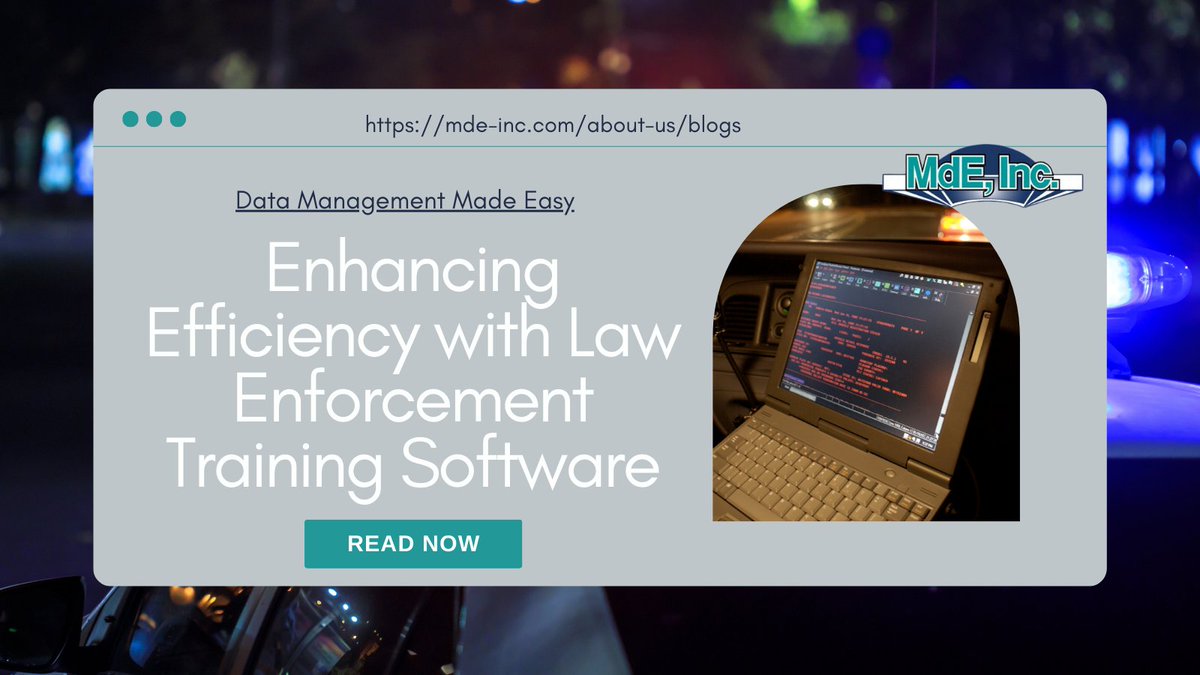 Discover how MdE, Inc. is revolutionizing the way law enforcement agencies manage their training programs.

#LawEnforcementTraining #Efficiency #Innovation #MdEInc #TrainingSoftware #PolicingExcellence