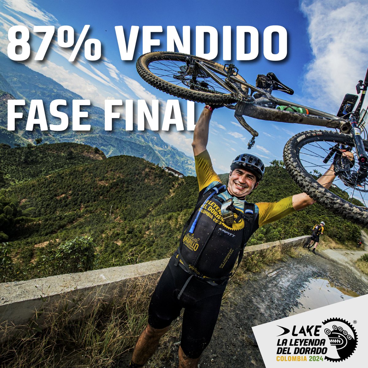 laleyendamtb's tweet photo. ¡Increíble! Ya hemos vendido el 87% de los cupos para LAKE La Leyenda del Dorado 2024. ¡No te quedes sin tu lugar, asegúralo ahora mismo!
INFO: https://t.co/JDbFOeQh1i
#SoyLeyenda23 #MTB #MTBColombia #Bike #mountainbike #ciclomontañismo #caldas #mtbstagerace #stagerace https://t.co/YOFWbGnrKX