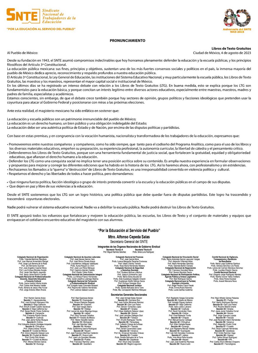 SNTE56Veracruz's tweet photo. #SNTEconMéxico

Defender la educación y la escuela públicas es compromiso del #SNTE. Que ninguna fuerza política, facción ideológica o grupo de interés pretenda convertirlas en campo de sus disputas. Nadie podrá destruir los Libros de Texto Gratuitos

https://t.co/095gVmEX8M https://t.co/Q2k7ito0fg