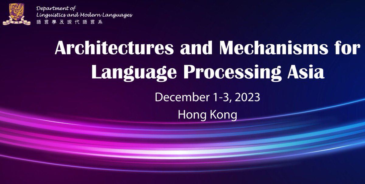 ClicAsia's tweet photo. ¡Felicitaciones a ClicAsia por haber sido elegido como el revisor de las propuestas para la segunda conferencia de AMLaP (Architectures and Mechanisms for Language Processing) Asia que tendrá lugar en la Universidad China de Hong Kong!
#AMLaP #AMLaP_Asia #Lenguaje #Spain https://t.co/rvA4Eig8FS