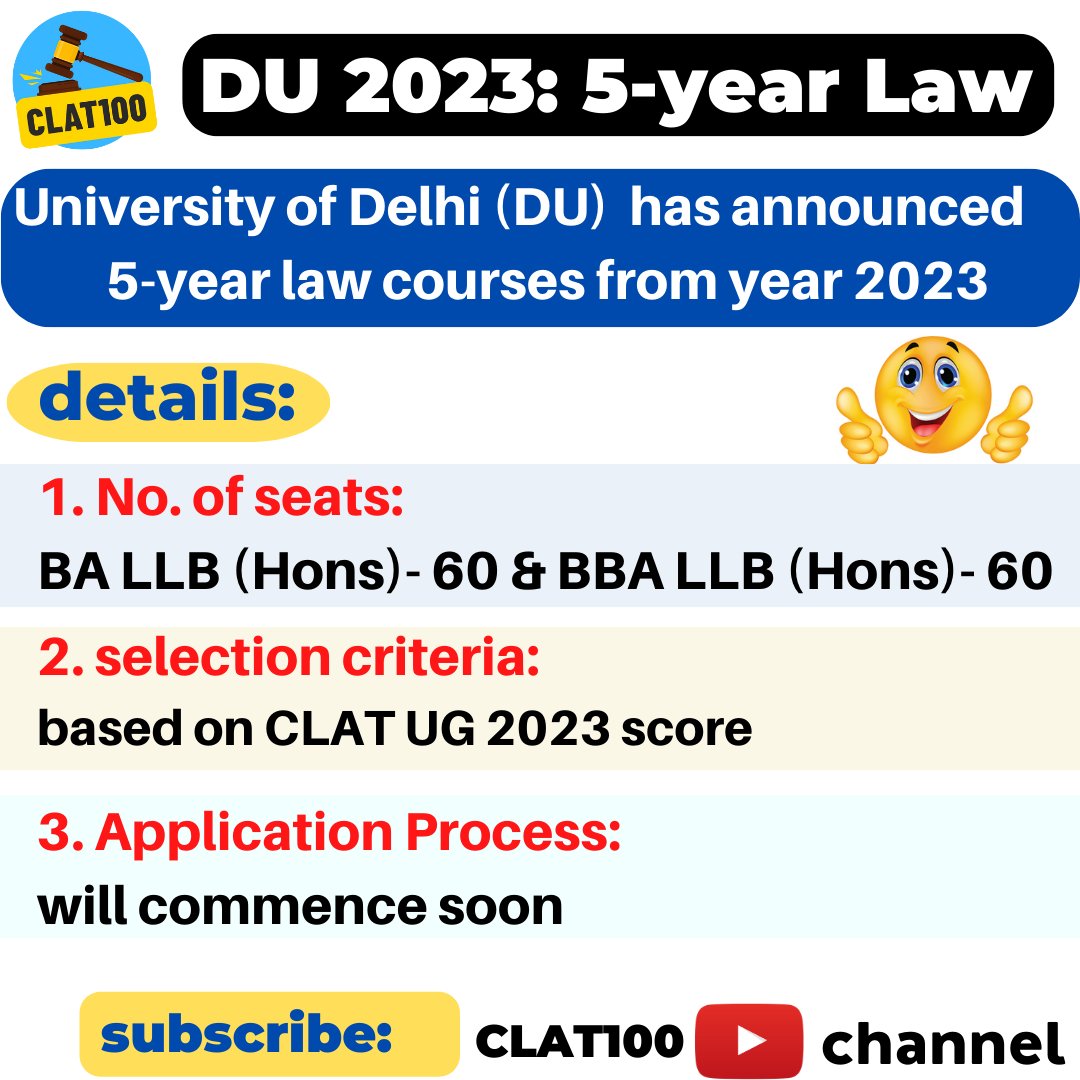 100CLAT's tweet photo. #5yearlaw #LLB #delhiuniversity #universityofdelhi #dullb https://t.co/U38ZDuznbI