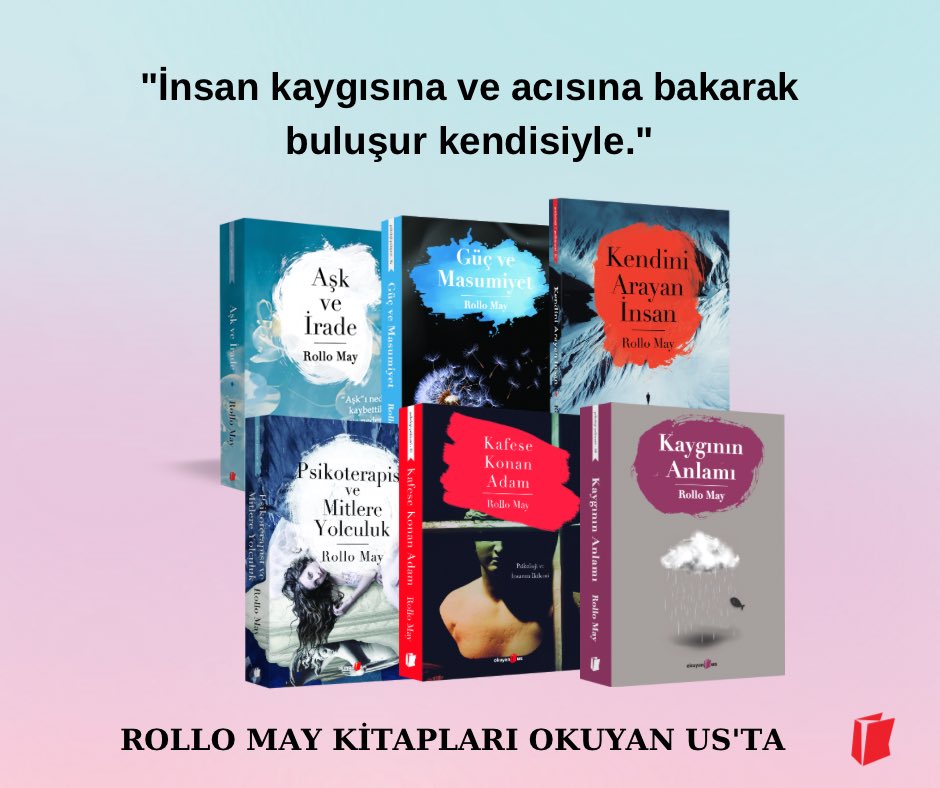 okuyanus's tweet photo. Dünyaca ünlü psikanalist Rollo May'in kitapları, kendinizi keşfetmeniz için sizleri bekliyor. https://t.co/ru7NZMJlem