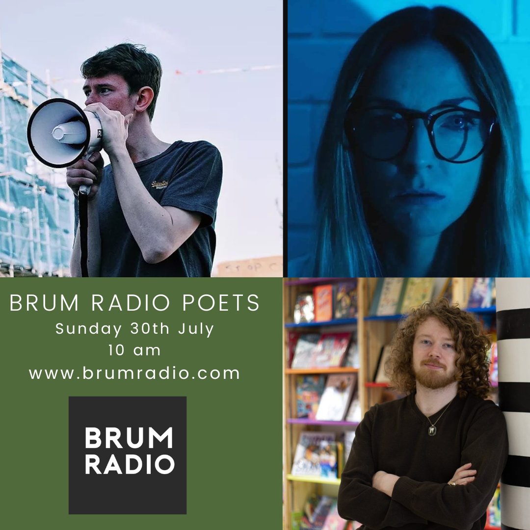 BrumRadio's tweet photo. LIVE NOW >> Brum Radio Poets
Ft Matt Sowerby @sourbee_matt Evrah Rose @evrahrose & Bradley Taylor
Listen Live to @brumradiopoets at https://t.co/IYXxWq0w9b
#InBrumWeTrust #Birmingham https://t.co/VXL7mC39VS