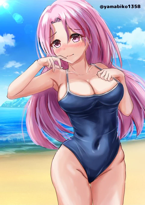 アブルッツィ難しいスク水も難しいなぁ#艦これ版深夜の真剣お絵描き60分一本勝負#艦これ版真剣お絵描き60分一本勝負_20230804#アブルッツィ 