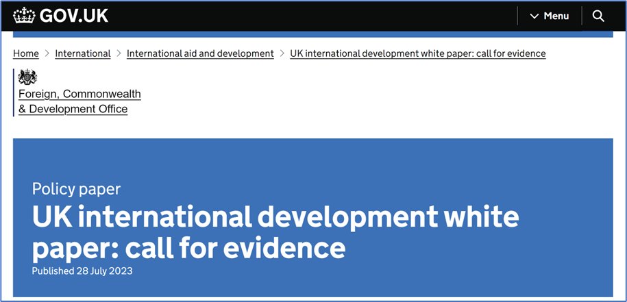 Simon Maxwell (@simonmaxwell001) on Twitter photo In case not seen, a welcome move: <a href="/FCDOGovUK/">Foreign, Commonwealth & Development Office</a> has launched a consultation on its forthcoming development White Paper, with specific Qs and a deadline of 16 Sept: gov.uk/government/pub…. In case not seen, a welcome move: <a href="/FCDOGovUK/">Foreign, Commonwealth & Development Office</a> has launched a consultation on its forthcoming development White Paper, with specific Qs and a deadline of 16 Sept: gov.uk/government/pub….