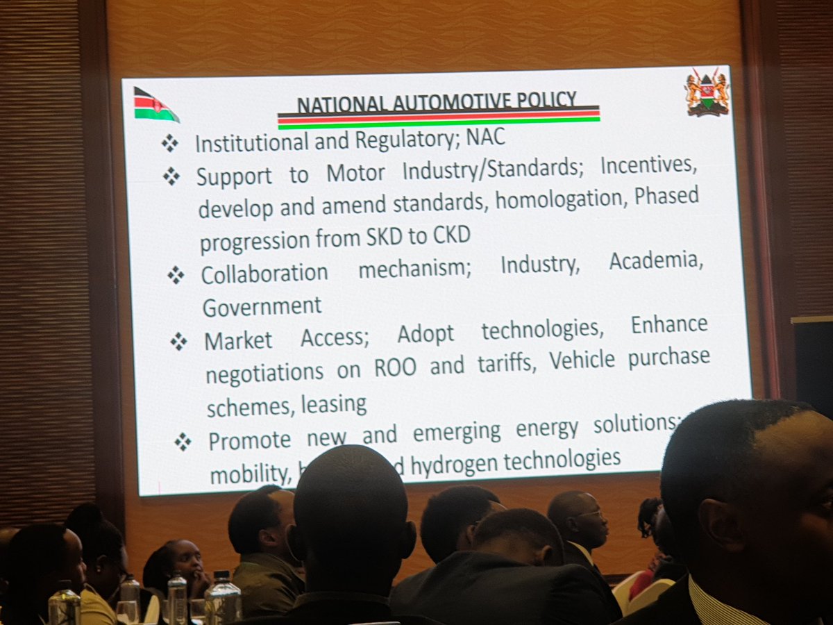 An Insightful presentation from Mr.George Makateto ,Ag. MD Numerical Machining Complex with respect to this year's theme "Automotive and Mobility Trends". The government is making progress in fast tracking transition to new automobile trends 1/