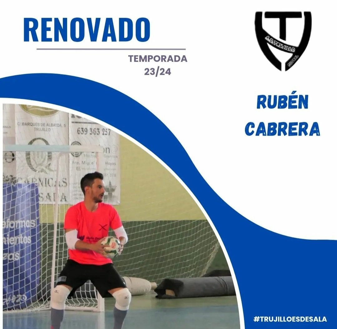 🚨 RENOVACIÓN 🚨

Rubén Cabrera será una temporada más nuestro muro en la portería.

Sacrificio, humildad y compromiso asegurado 🦑

#TrujilloEsDeSala💙❤️