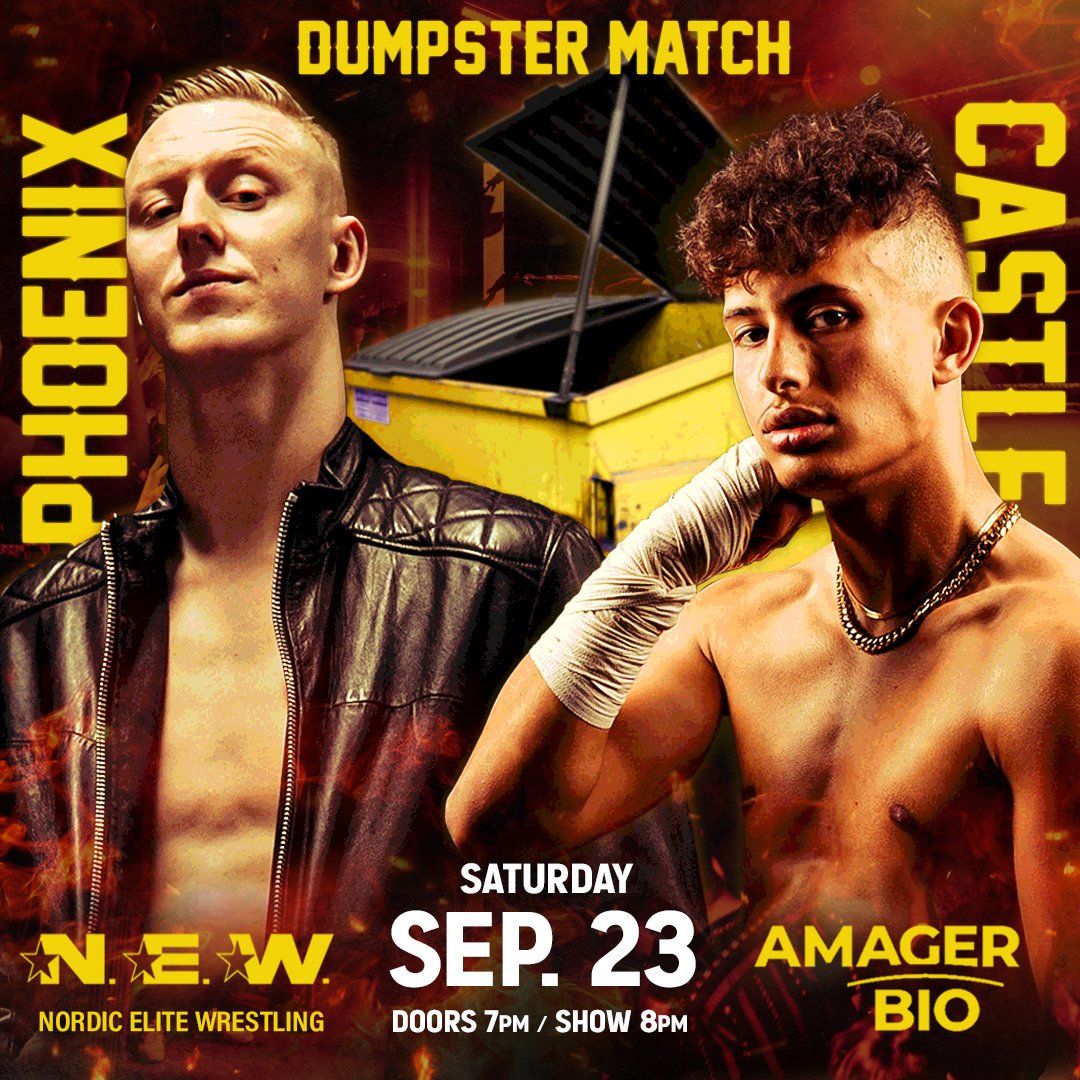 Nordic Elite Wrestling (@nordicew) on Twitter photo It's official <a href="/PetePhoenixPro/">Mr. Universe Pete Phoenix</a> will take on Eli Castle in a
#dumpstermatch September 23. #amagerbio
Tickets: amagerbio.dk/k/nordic-elite… It's official <a href="/PetePhoenixPro/">Mr. Universe Pete Phoenix</a> will take on Eli Castle in a
#dumpstermatch September 23. #amagerbio
Tickets: amagerbio.dk/k/nordic-elite…