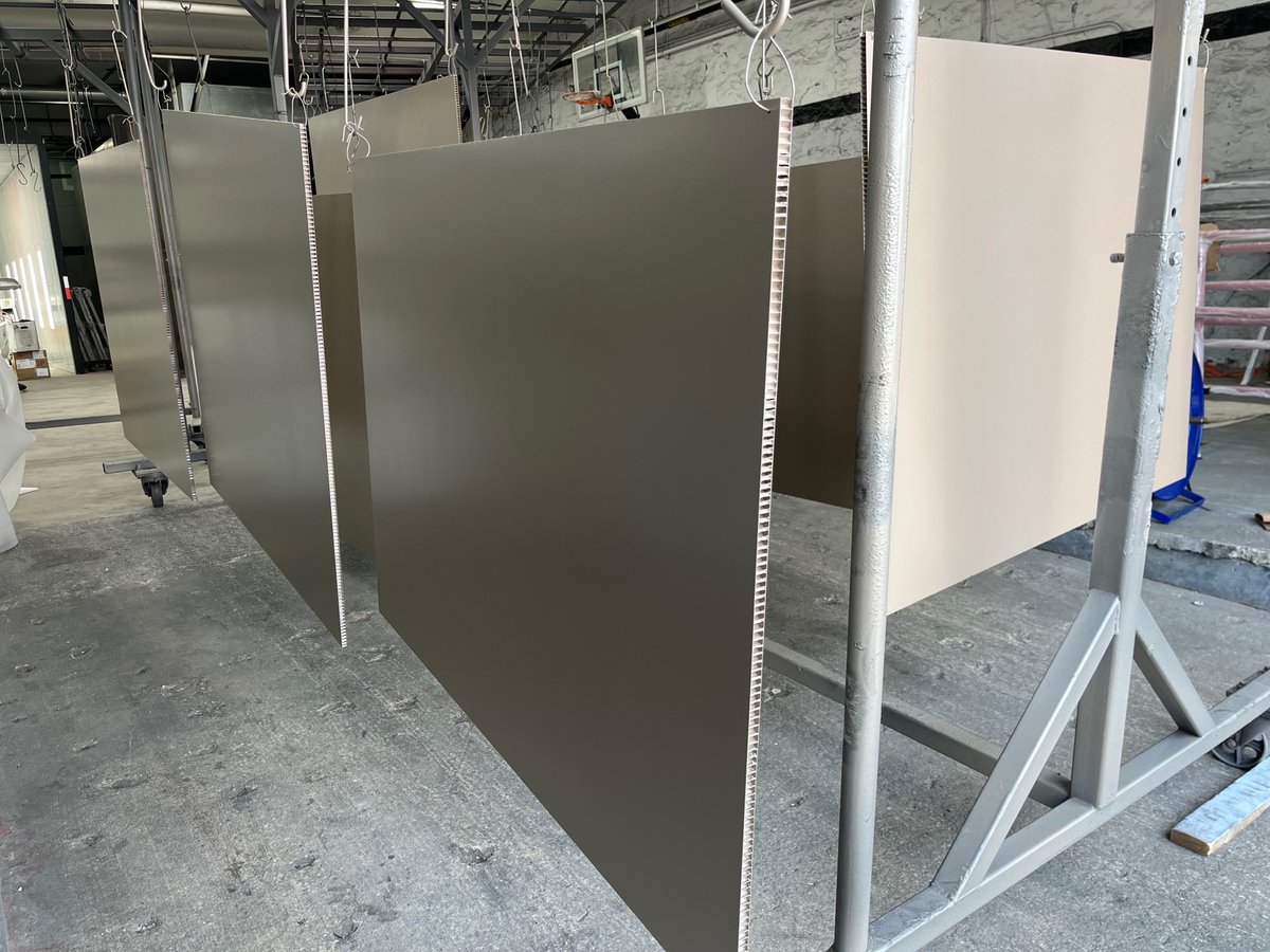 GothamCCoatings's tweet photo. A toast 🥂 for these sparkling champagne colored pieces 🍾

#sandblasted #powdercoated #powdercoating #bronx #newyork #newjersey #connecticut https://t.co/Q6w1hSKzVa