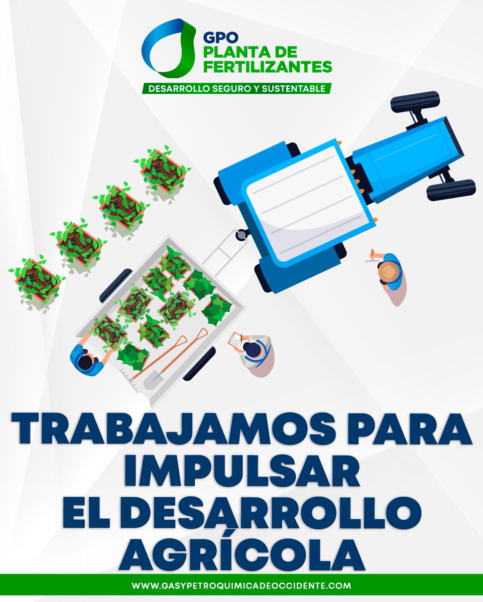 En GPO Planta de Fertilizantes trabajamos para impulsar el desarrollo agrícola y estimular las inversiones productivas en Topolobampo y sus alrededores.
.
.
.
#GPOTopolobampo #PlantaDeFertilizantes #DesarrolloSeguroySustentable #Topolobampo #Inversión