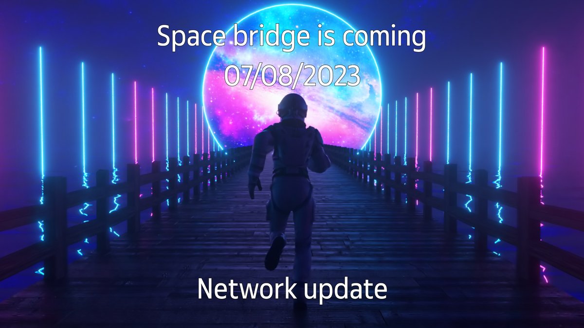 👽Hey Space team!
We're getting closer to the bridge launch🚀
On Monday, August 7th a major update of $ENQ network will be launched. 
Once it's finished, the Space Bridge will be available in <a href="/ethereum/">Ethereum</a> <a href="/BNBCHAIN/">BNB Chain</a> <a href="/0xPolygon/">Polygon</a> and <a href="/ENQ_enecuum/">ENQ (Enecuum) Mobile Blockchain Network</a> networks🤩 
Exciting times ahead! #ENX
