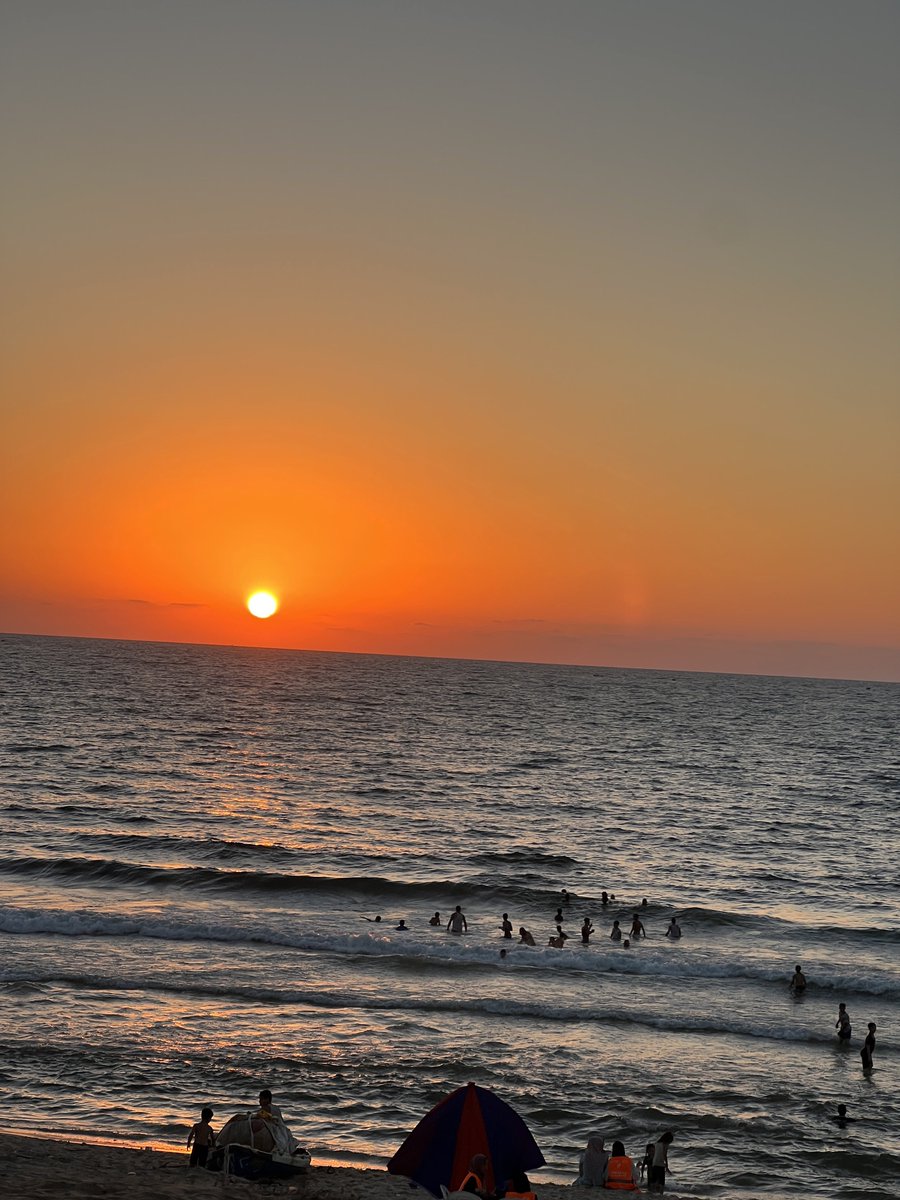 Gaza beach this evening