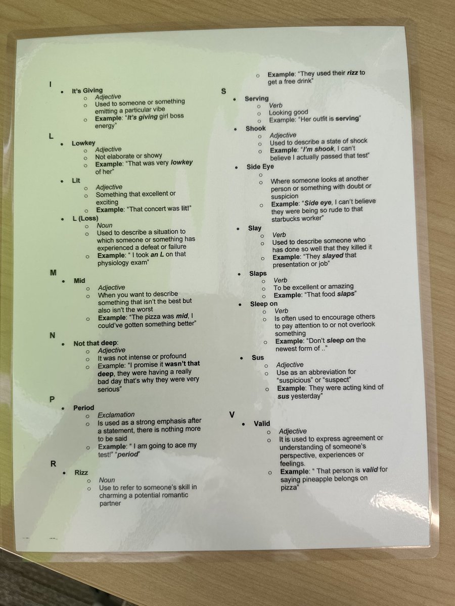 Now that I’m working in peds again, it’s important to stay relevant. Thank goodness SURF student @_Lindsay_D1 put together this quick guide to help me avoid becoming cheugy.