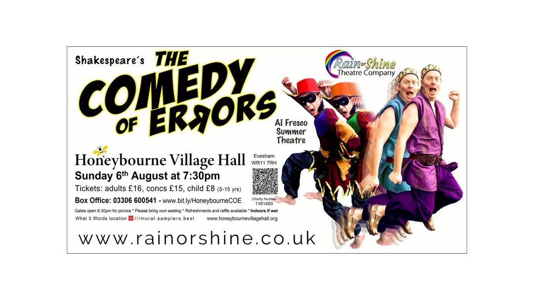 Sunday Night, Live Theatre at Honeybourne Village Hall. To book call 03306 600541