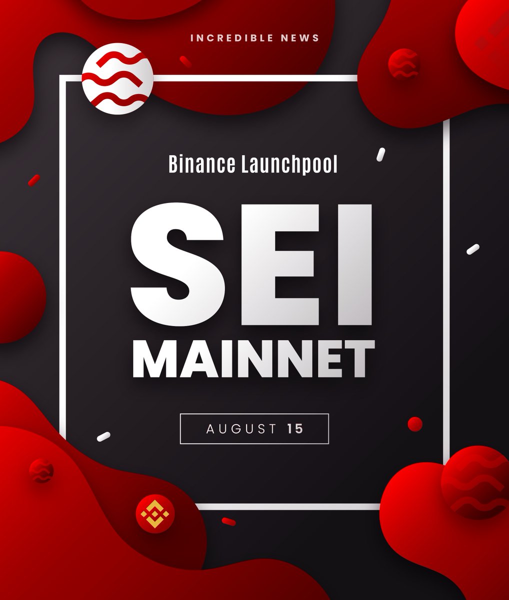 ❤️This day came!!!

🟥Incredibly high-profile news from <a href="/SeiNetwork/">Sei</a> that all sailors have been waiting for!

🔴On August 15, don't even think about missing the launch of the coolest and hottest project of the year on Binance 

🖤Love #SEI
