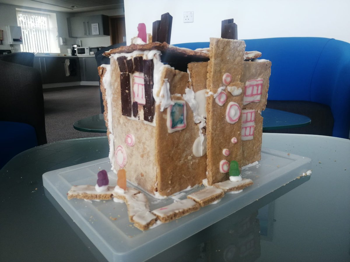 spot the difference between the real <a href="/CREWW_uk/">Centre for Resilience in Environment Water & Waste</a> building under construction on the Exeter campus, and the edible version