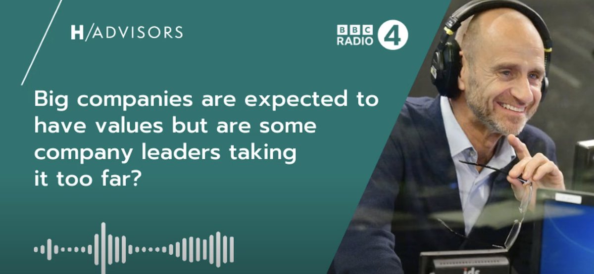 havascreative's tweet image. Sit down with Neil Bennett and Ashley Armstrong as they give their views on @BBCRadio4&apos;s #pmprogramme

Discussing the expectations of companies values and the effect of putting their purpose ahead of looking after their clients!

@H__Advisors @MaitlandPR lnkd.in/ejDkTHnw