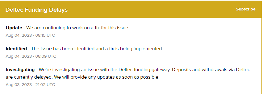 adamscochran's tweet photo. Kraken reporting issues on deposits and withdraws with Deltec...

Deltec is Tether's main bank.

This is the day after Binance bots mass selling USDT for DAI...

😬 https://t.co/D8Zrrrknro