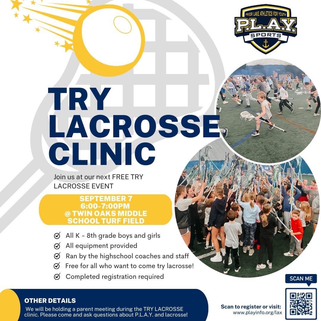 I know what you’re thinking … we JUST wrapped up lax season & now we’re already talking about what’s next … YAHHSS!! Come try lacrosse with us! See flyer for more details! 🙌