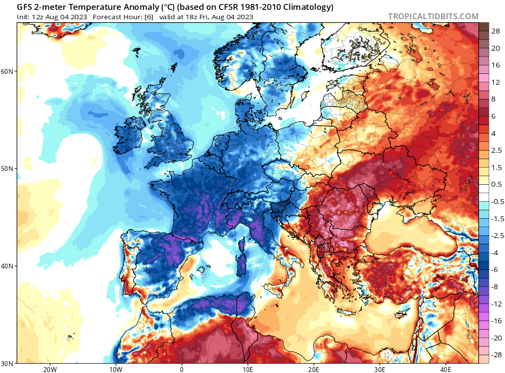 Wild weather in Europe:
Very cool in the West/Center with catastrophic floods in Austria and Slovenia.
Very hot in the East with 41C in Romania

Record heat persists in Arctic Russia,more records:
32.0 Tarko Sale
30.0 Vorkuta tied
25.6 Malye Karmakuly