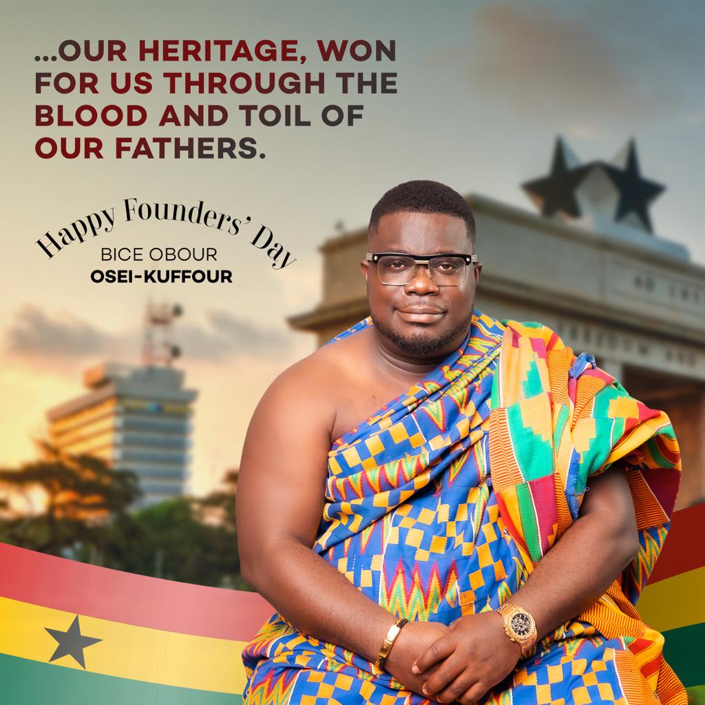 obourbice's tweet photo. Heartfelt greetings to all Ghanaians, we dove our hearts to our Founders through whose blood, toil and lives our national journey has been special and memorable. Wishing you a very Happy Founders' Day.
#GhanaFirst
#ChangeAgentObour
#LoveGhana
#Obour4AAS https://t.co/k2a4QDACXq