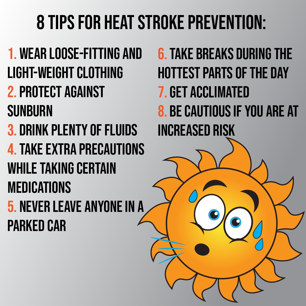 Crowder_USA's tweet photo. We can't stress enough how important it is to take precautions during these hot Summer months. Please be cautious and safe out there! #summer #heat #sun #fridayfeeling https://t.co/rK5QwbuZ7z