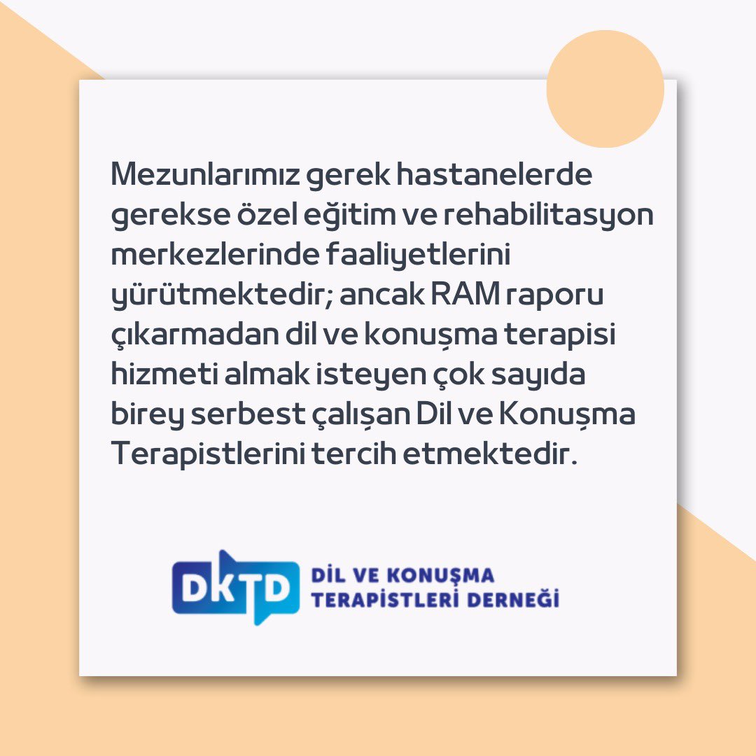 Dil ve Konuşma Terapistleri Mağdur Ediliyor

#DKTlermagdurediliyor
<a href="/tcmeb/">Millî Eğitim Bakanlığı</a> <a href="/saglikbakanligi/">T.C. Sağlık Bakanlığı</a> <a href="/drfahrettinkoca/">Dr. Fahrettin Koca</a> @saglikhizmetgm <a href="/Yusuf__Tekin/">Yusuf Tekin</a>
<a href="/tcbestepe/">T.C. Cumhurbaşkanlığı</a> <a href="/iletisim/">T.C. İletişim Başkanlığı</a> <a href="/erolozvar/">Erol Özvar</a> <a href="/DernekDkt/">Dil ve Konuşma Terapistleri Derneği</a> @tolgatolunay