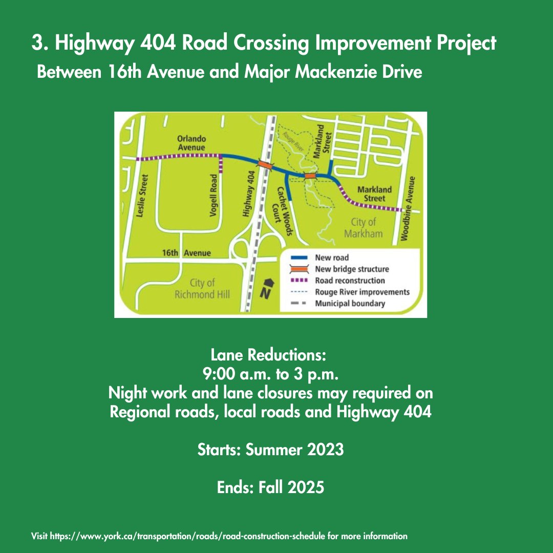 Take a look at these Richmond Hill Road Improvements Updates!  For more information, please visit york.ca/tran.../roads/…
#yorkregion #richmondhill #roadimprovements #roadupdates