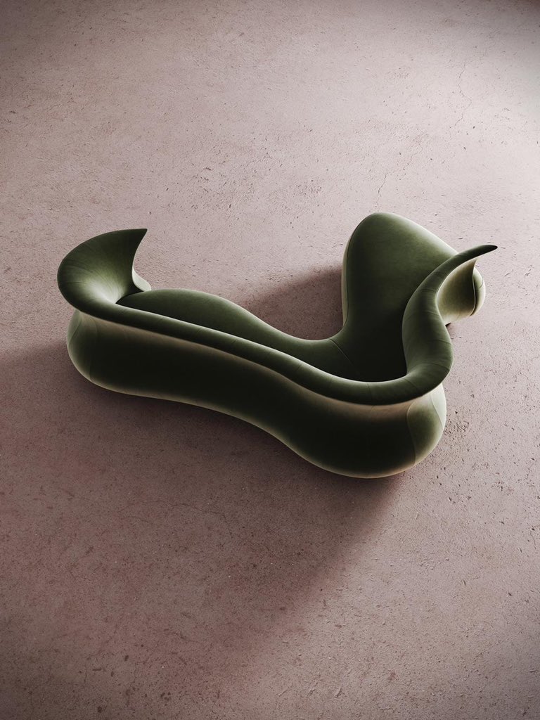 designdocument's tweet photo. "Amphora Corner" Wavy Sofa by Kestutis Spokas 🥑 https://t.co/nivEbcp5Vi
