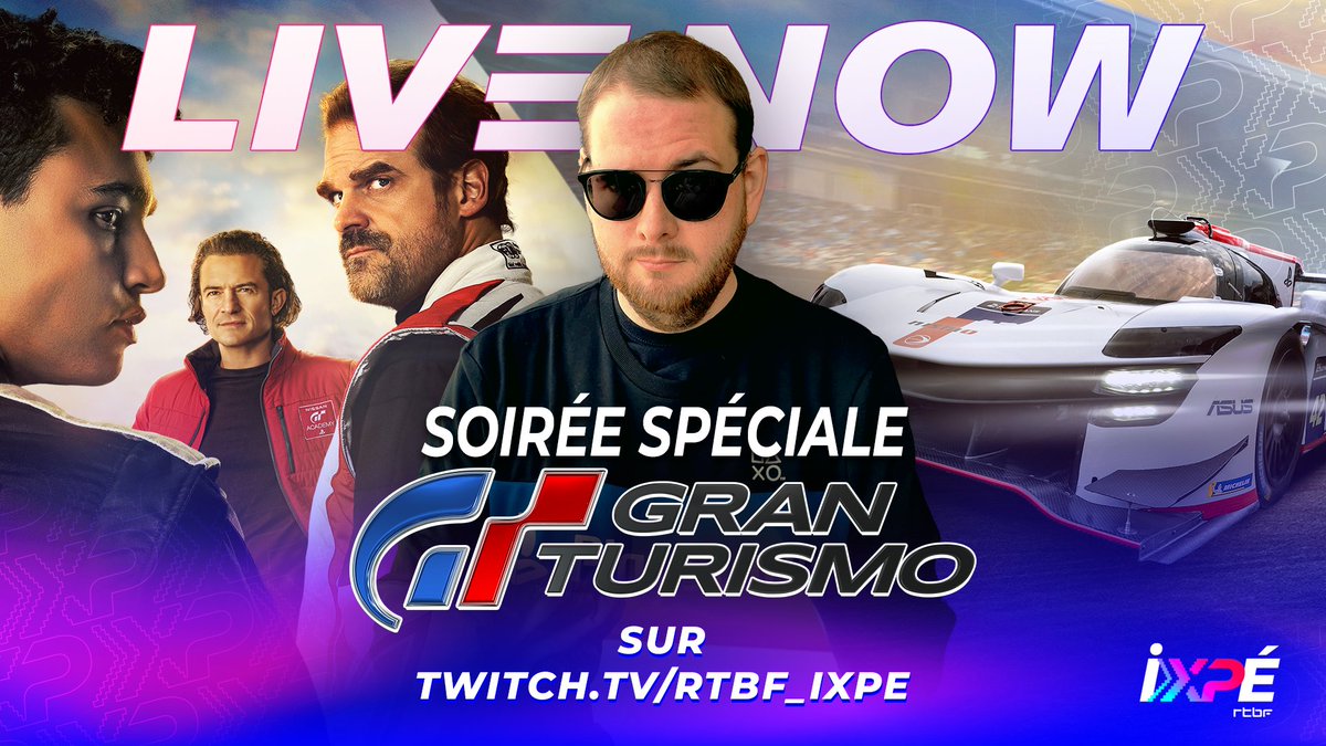 LE LIVE EST LANCÉ 🔥🔴

RDV sur twitch.tv/rtbf_ixpe pour la soirée spéciale #GranTurismoLeFilm avec <a href="/MaxouLepilote/">Maxime Potar</a>, <a href="/NagaRacingYTB/">Naga Racing</a> &amp; <a href="/FabienEnkey/">Enkey</a> !