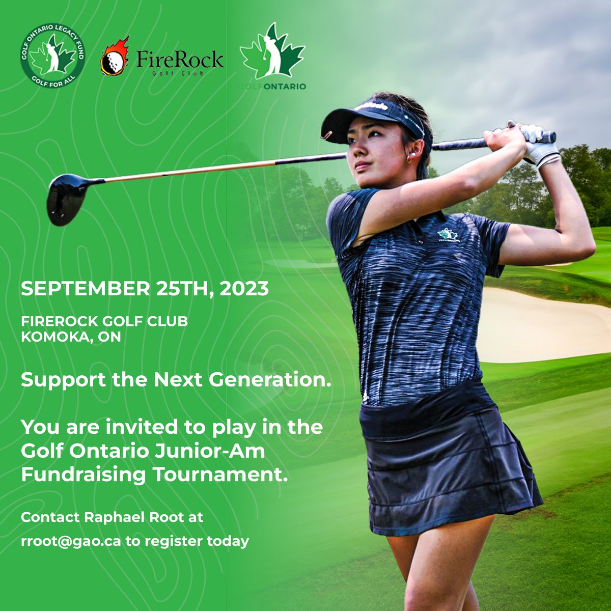 TheGolfOntario's tweet photo. 🏌️⛳It's the long weekend! Time to practice those swings and register for Golf Ontario's Inaugural Junior-AM Fundraising Tournament on September 25th 2023 supporting Junior Golf Performance. It starts at GO!
Register your foursome here:
https://t.co/axGkWNbEL6
#golfforall https://t.co/Bg686tA55m