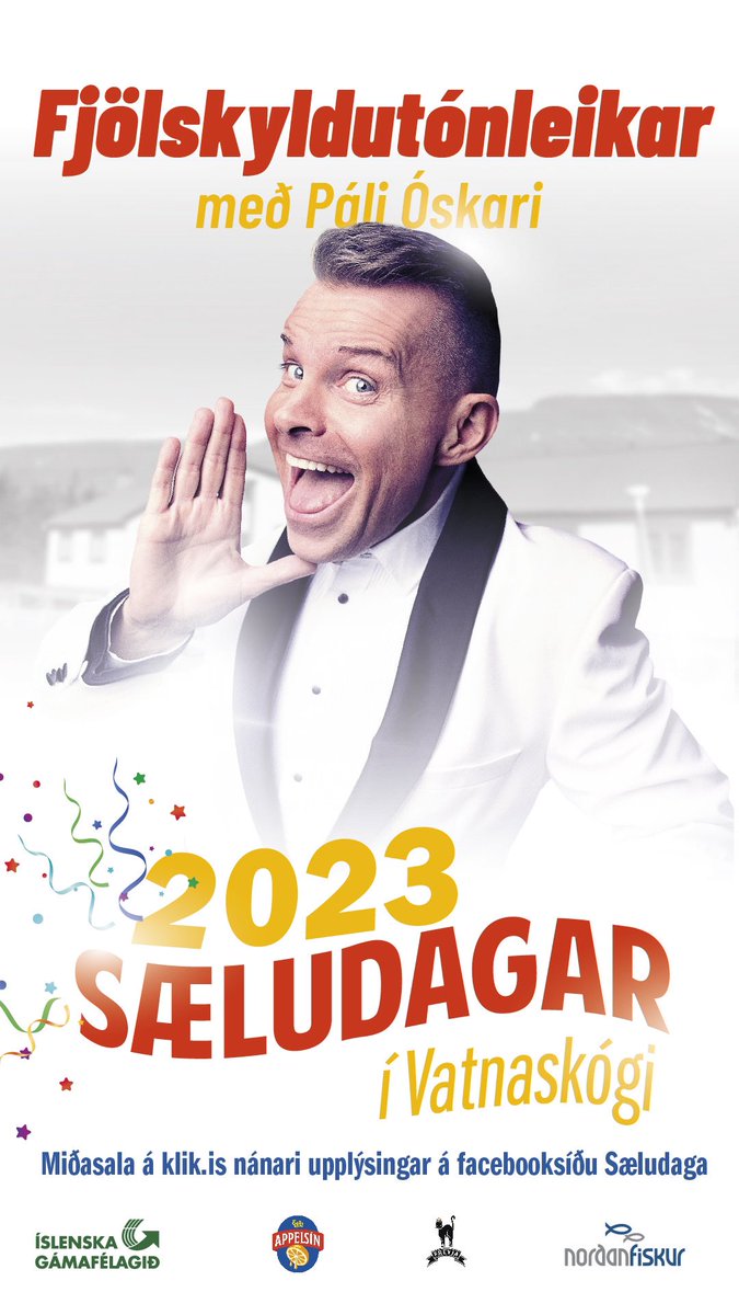 Í gær hófust Sæludagar í Vatnaskógi. Á þeim verður gríðarlega spennandi dagskrá í tilefni 100 ára afmælisins! Í kvöld mun Páll Óskar mæta á svæðið og bjóða upp á stórleik 🥳🤩 þið getið tryggt ykkur miða á Klik.is 💯