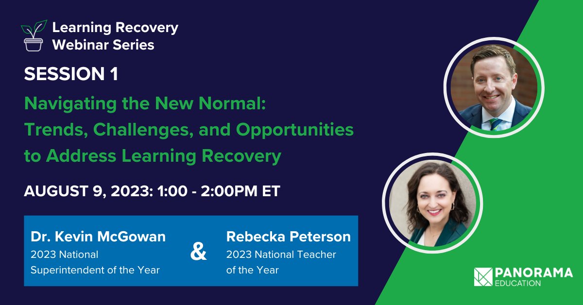 PanoramaEd's tweet image. Join @RebeckaMozdeh 2023 National Teacher of the Year #NTOY23 &amp;amp; @KCMcgowan 2023 National Superintendent of the Year @CCSSO for the 1st webinar in our learning recovery series Aug 9.
Save your spot: pan-ed.com/3Qk4Usw #LearningRecovery