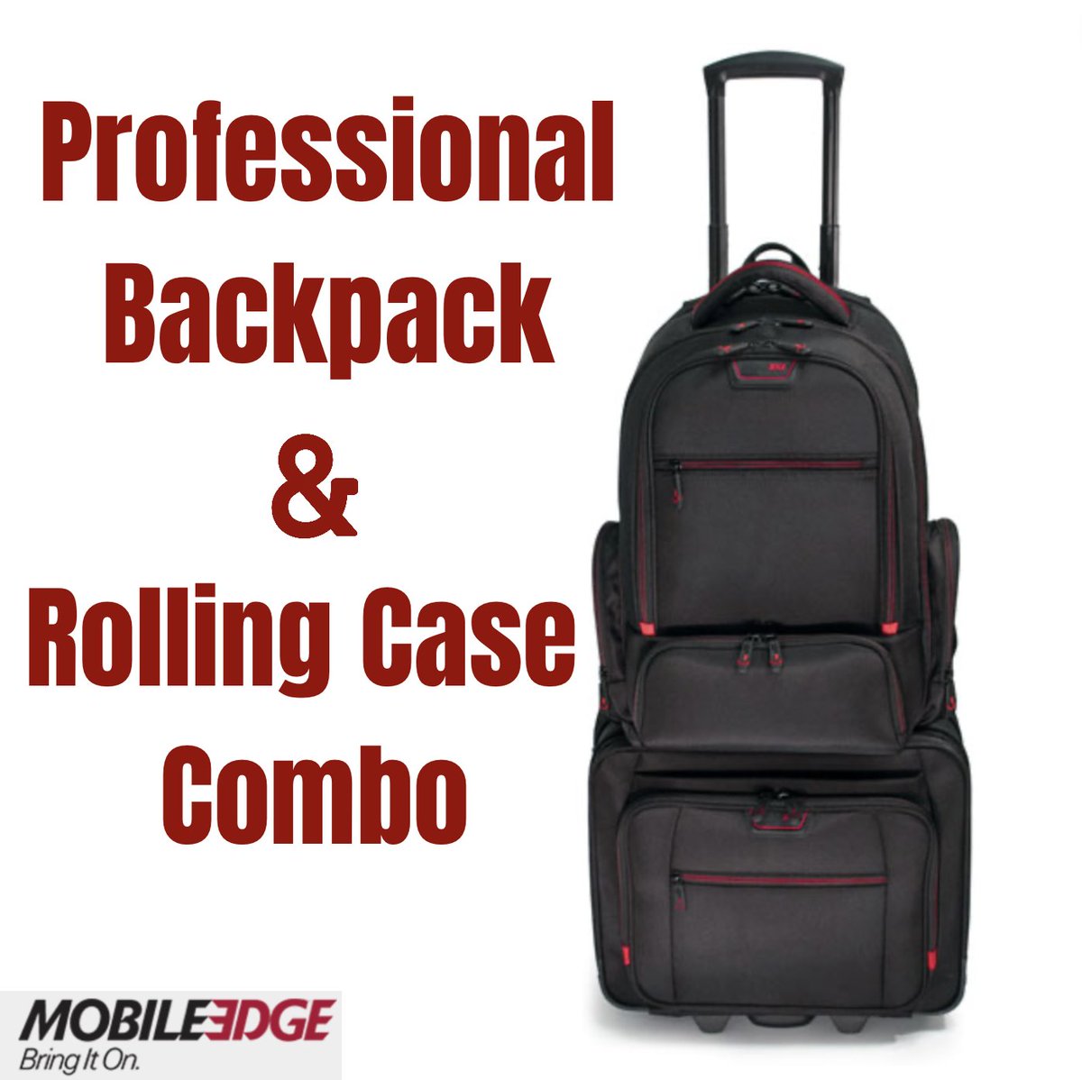 MobileEdge's tweet image. Our Professional Backpack and Rolling Case Combo is the perfect for the frequent business traveler🛬

Did someone say separate padded iPad/Tablet/eReader pockets?🙌🏽

hubs.li/Q01XRHks0

#productspotligh t#professionalbackpack #rollingcase