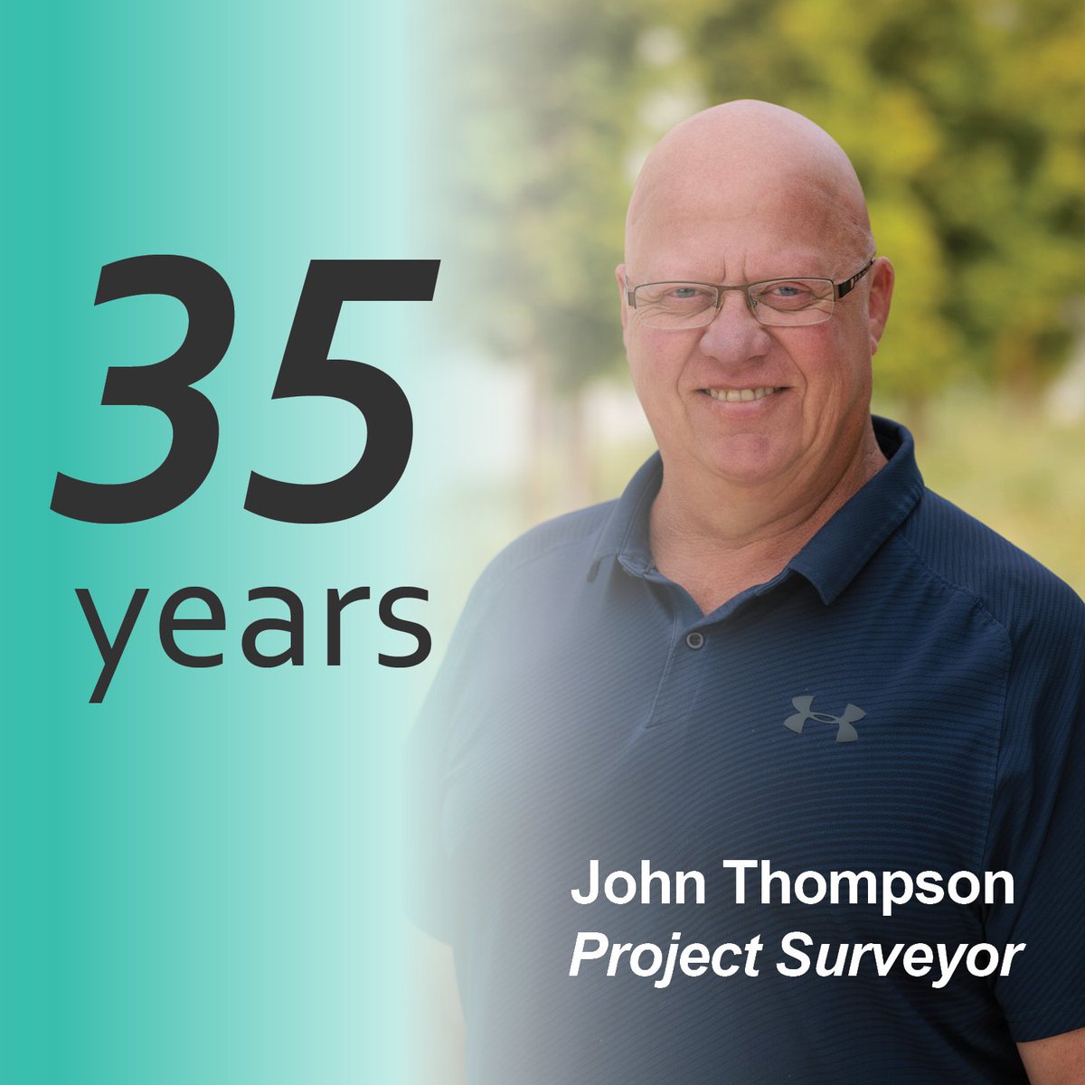 This week we are celebrating project surveyor John Thompson. John has dedicated 35 years to land surveying at formerly known Olson Engineering, and now MacKay Sposito. Thank you, John, for your unwavering devotion to this firm and to the community as a land surveyor!