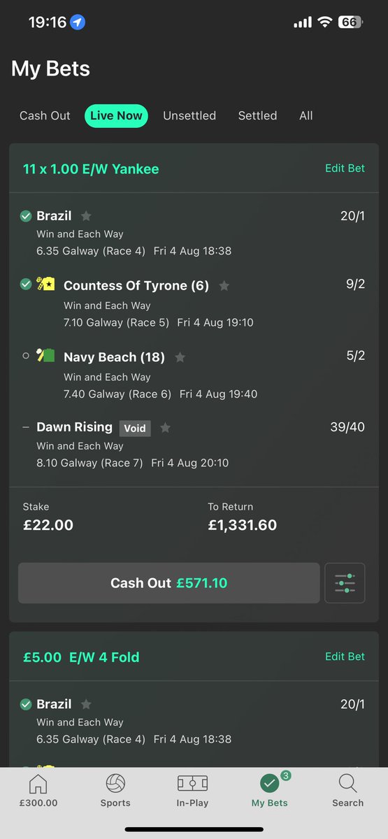 Clarey265's tweet photo. @frankbetting cash out or let it run mate? https://t.co/Mf87uVpAeX