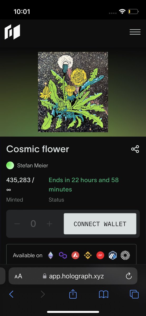 Only a little more time left to mint on <a href="/holographxyz/">Holograph</a>