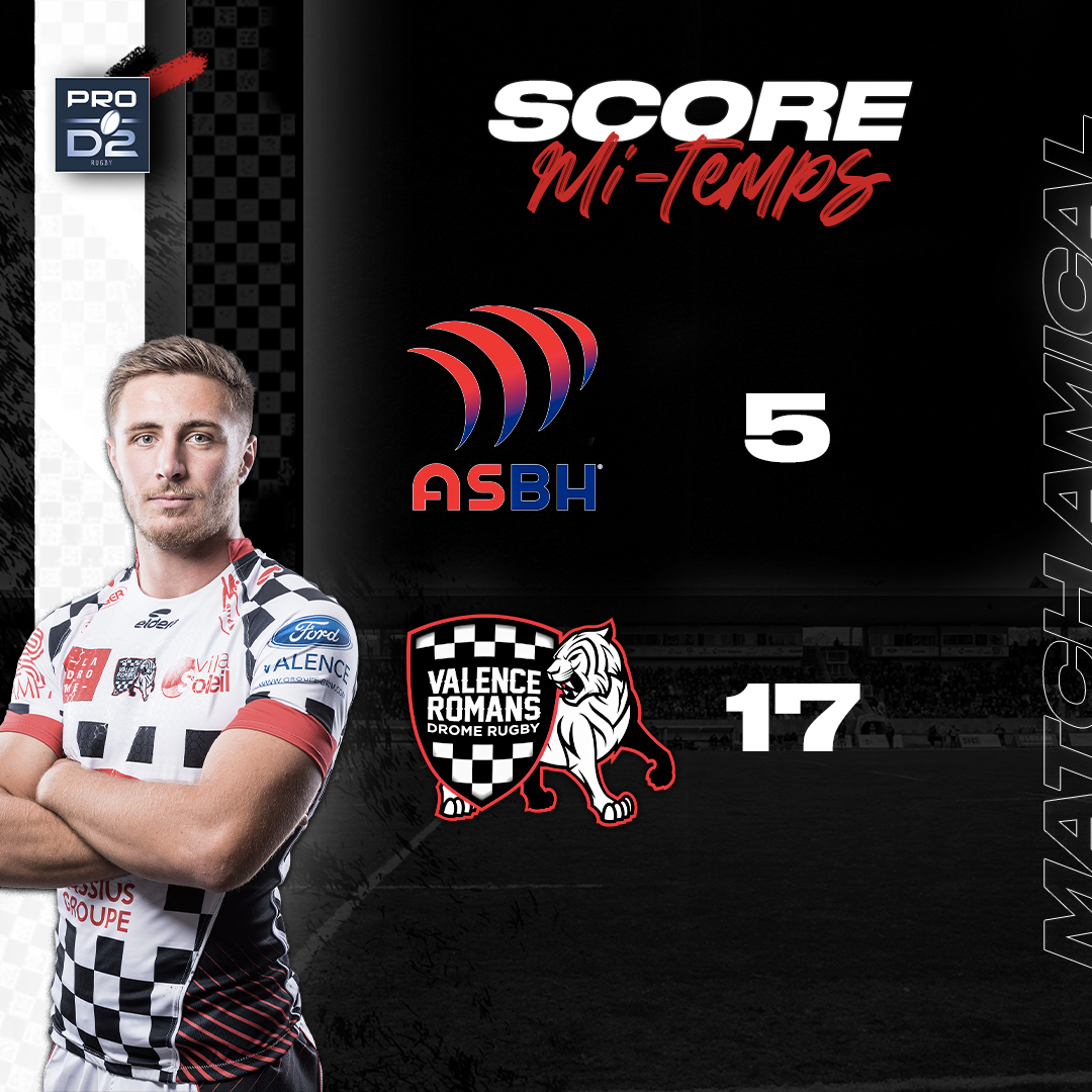 VRDRrugby's tweet photo. [𝐌𝐈-𝐓𝐄𝐌𝐏𝐒 :  @ASBHOfficiel ⚡𝚅𝚁𝙳𝚁]

Mi-temps au Stade Devillers !  Les Damiers mènent cette rencontre sur le score de 5 à 17 face aux Biterrois !

Tous derrière les Damiers  🏁

#ASBHVRDR #ALLEZDAMIERS #TEAMVRDR https://t.co/C7r7tSYAcS