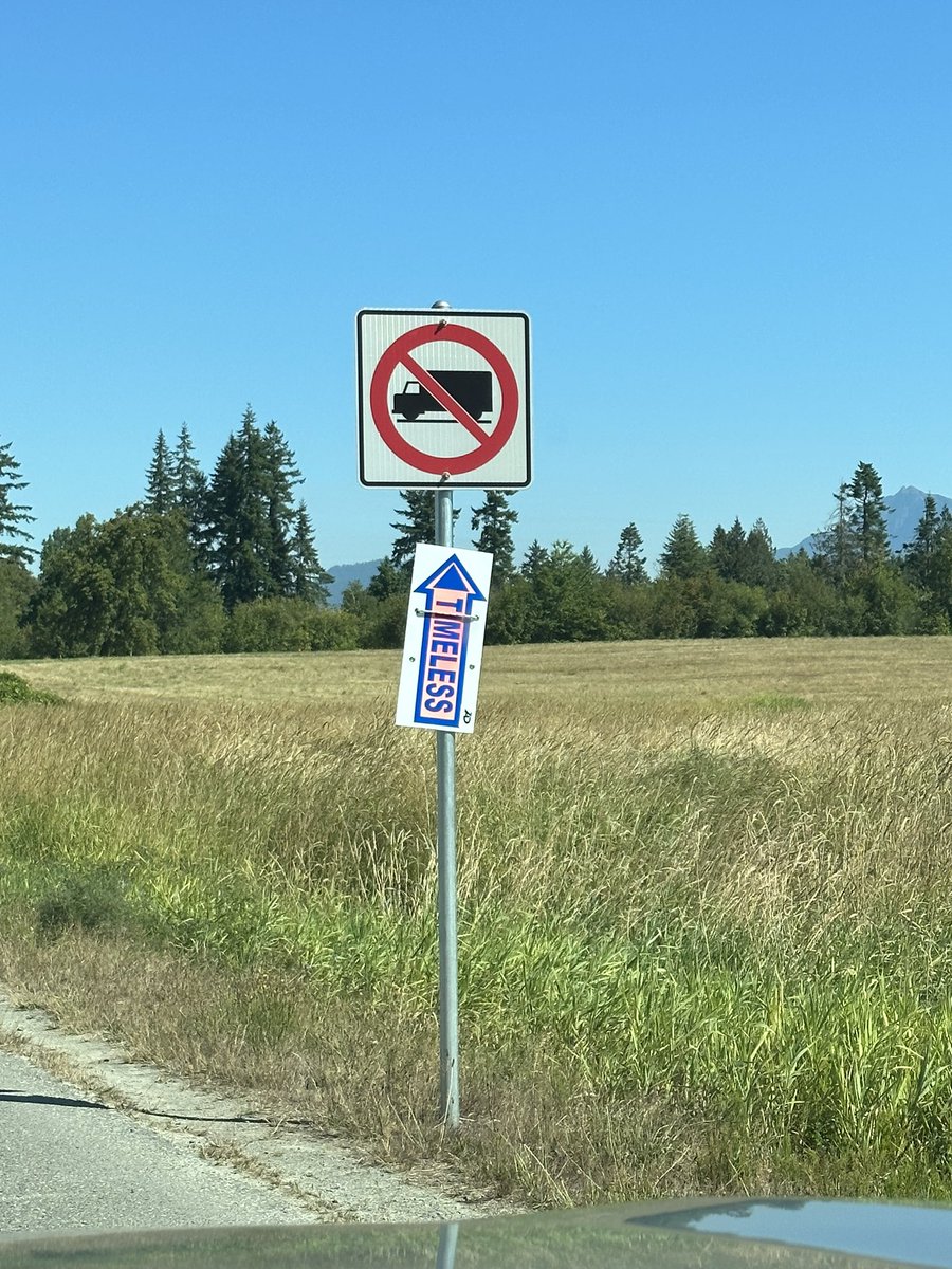 jmarie83's tweet photo. @yvrshootstweets @WhatsFilming Sign for Timeless (might be old 🤷🏻‍♀️) on 208 St in Langley Twp near Blieberger Farm. https://t.co/7alrIldGdB