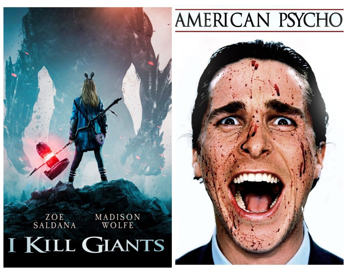 Baggytrousers79's tweet photo. #MovieChallenge 2023 - Week 31. I'm watching #IKillGiants now and also a re-watch (for the 100th time) of #AmericanPsycho tomorrow (not the best film but one of my favourite books!) https://t.co/QJEGM9SUUC