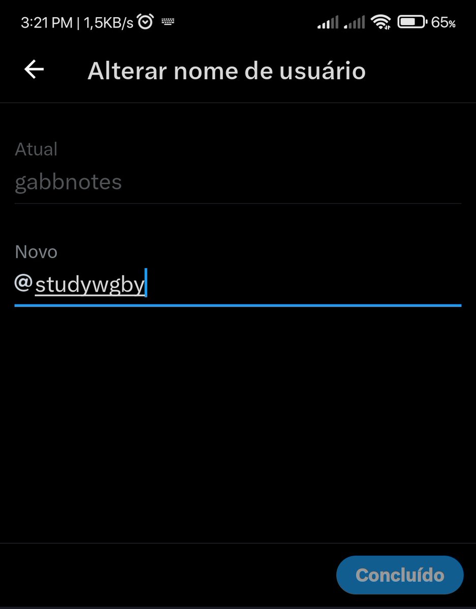 gabbnotes's tweet image. off study
alguém sabe pq eu não consigo mudar meu user? eu coloco um que ninguém usa, mas não vai