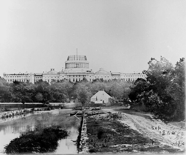 BuildConstCanal's tweet image. You can still see the locks from when Constitution Avenue NW was a canal from 1815 to 1871. Bring it back! Replace one road with pleasant watercraft and parks!