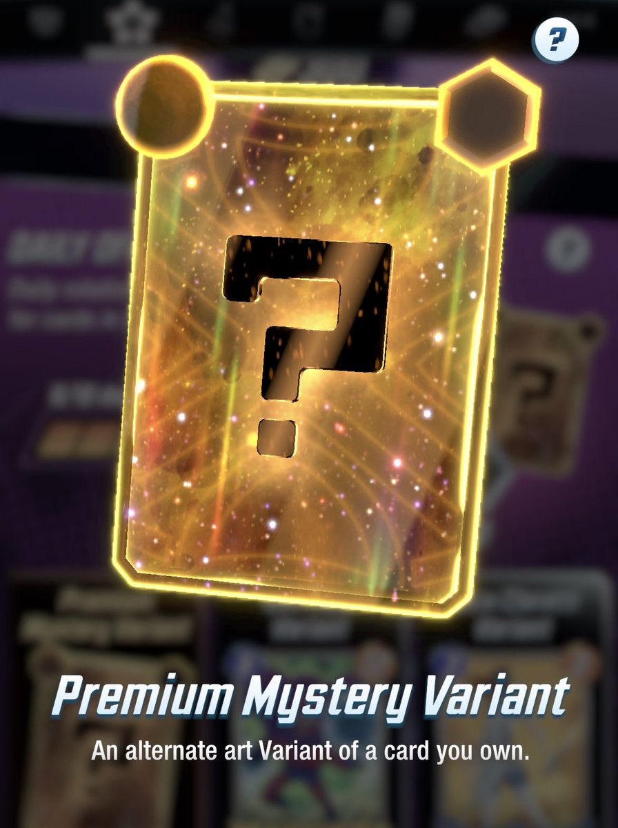 Time for Week 4 of my #Giveaway to guess a mystery variant. This time it’s up to $80 USD. 😱

How to enter:

Follow me and like this post 
Guess a variant (artist and character or describe it) in the comments 👇

Contest closes at 4:20pm est 8/6 <a href="/MARVELSNAP/">MARVEL SNAP</a>