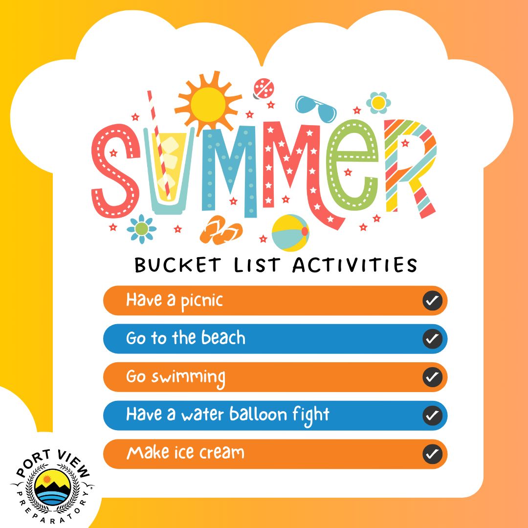 Happy Friday! Time to plan out which summer bucket list activity we'll be doing next🥰🤔

#portviewprep #school #schoollife #community #education #summer #summerplans #summermood #bucketlist #weekendfun #weekendmood