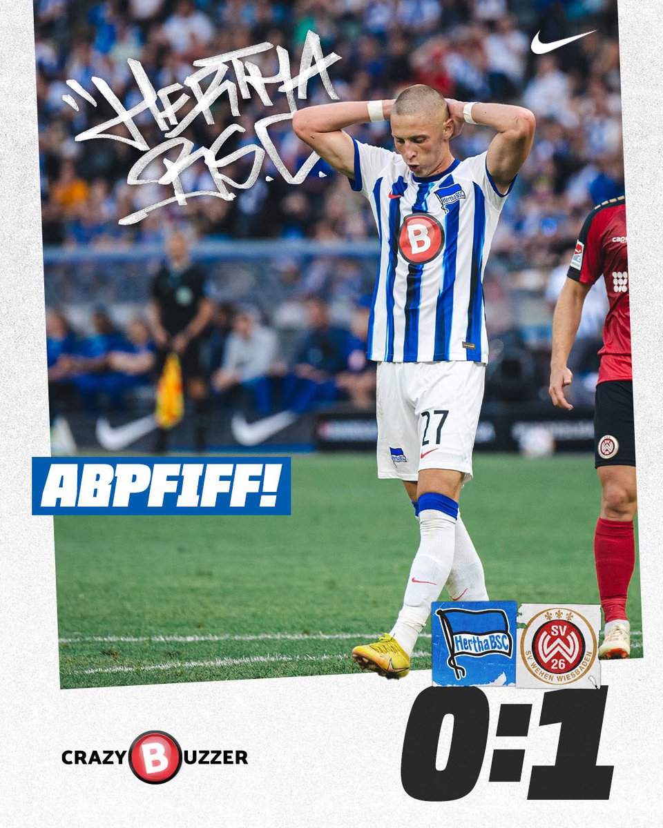 HerthaBSC's tweet photo. ⏱️ 90': Abpfiff im @Oly_Berlin. Wir verlieren unser erstes Heimspiel mit 0:1. 😭 

#BSCWIE | 0:1 | #HaHoHe https://t.co/NXh4xJnj5o