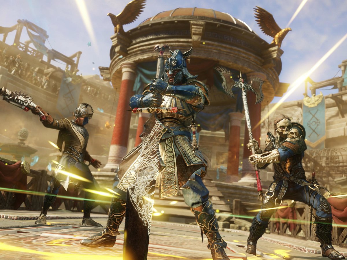 Cheer on some of your favorite New World content creators as they battle it out during 3V3 Arenas Creator Night.

Starts August 8 at 2pm PT.

Find out how to watch and who's participating here: bit.ly/3pQ9P9U