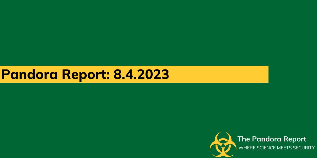 This week covers the NIH’s appointment of a new NIAID director, the expiration of the Chemical Facility Anti-Terrorism Standards program, growing challenges for ProMED, and the appointment of the USPS’ first official mascot! 🐾pandorareport.org/2023/08/04/pan…